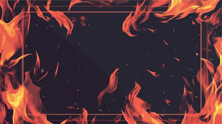 A shadowy frame of flame